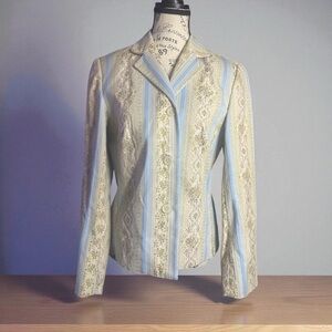 Peck & Peck Collection Embroidered Cottage Core Blazer
